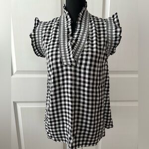 NWT Black/White Gingham Top